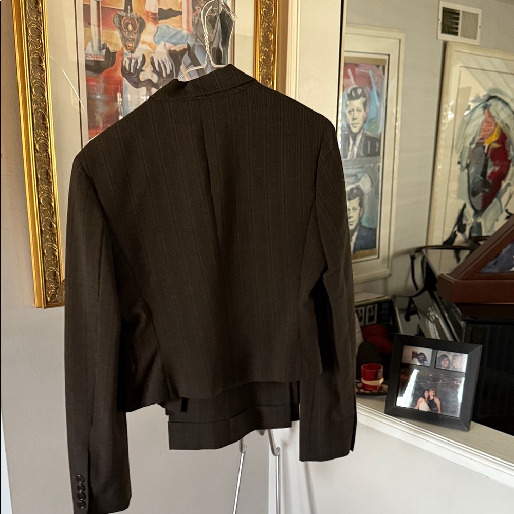 BCBGMaxAzria Chocolate Pinstripe Suit Set - Picture 6 of 6